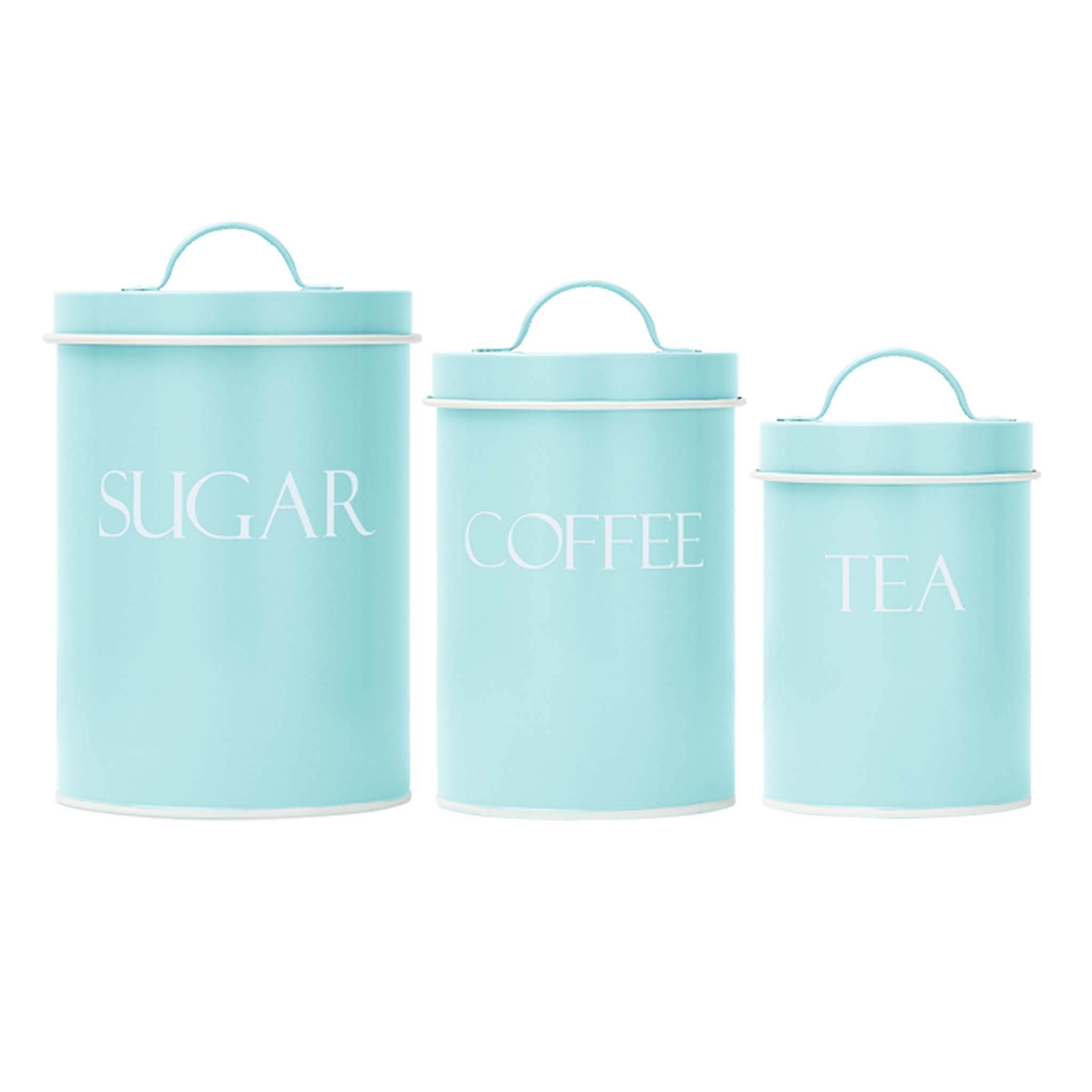 Outshine Mint Farmhouse Nesting Kitchen Canisters (Set of 4), Kitchen  Canister Set Perfect for Flour, Coffee, Tea, Sugar, Coffee Bar Accessories