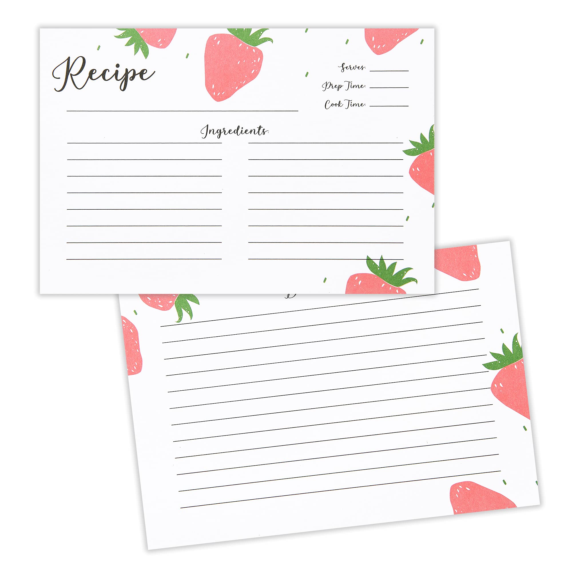 Outshine Kitchen Blank Recipe Cards 3x5 Inches Thick Cardstock Double Sided - Strawberry 50ct Outshine Kitchen Blank Recipe Cards 3x5 Inches Thick Cardstock Double Sided - Strawberry 50ct