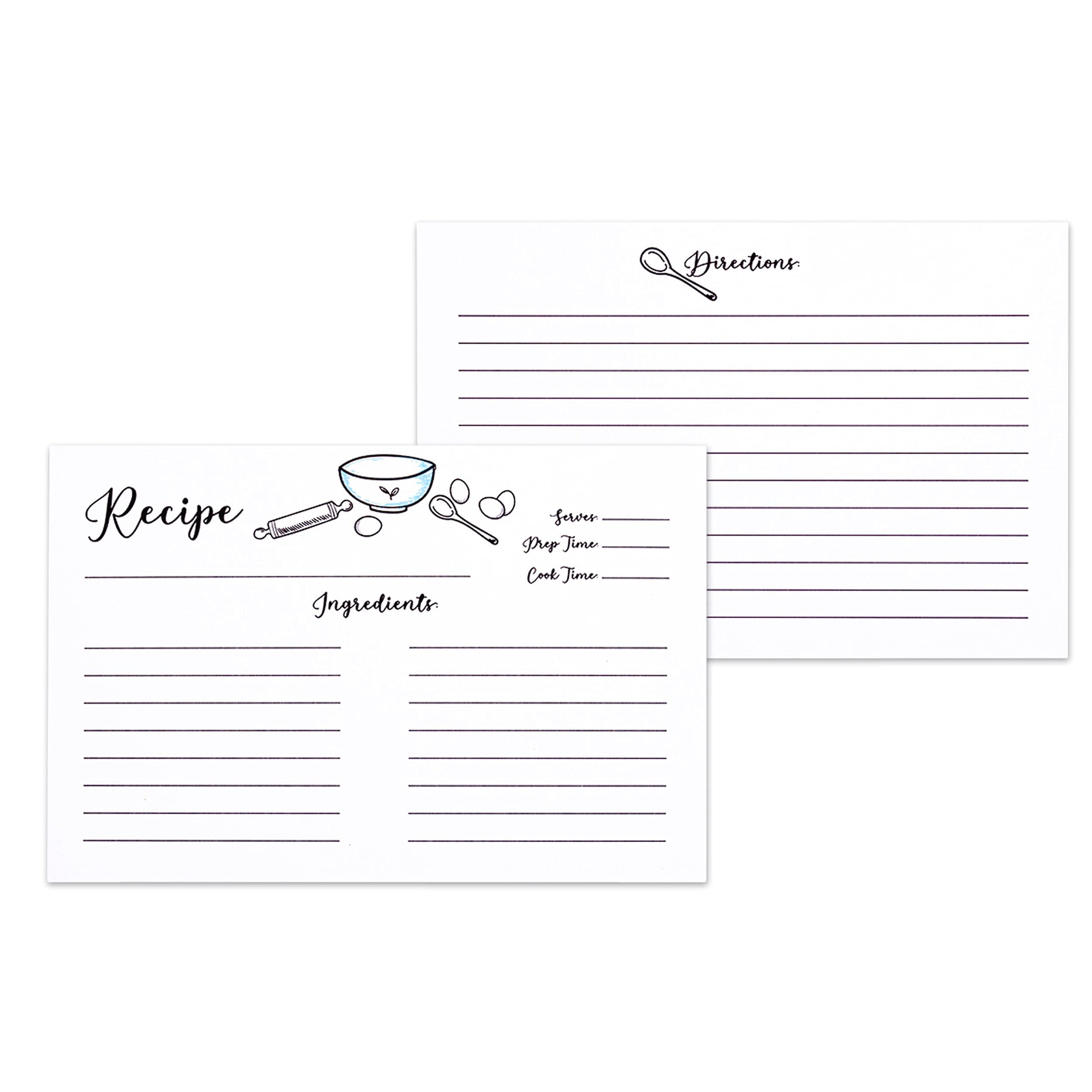 Outshine Co Premium Recipe Cards 3x5 Inches, Farmhouse Kitchen Design (Set of 50) Outshine Co Premium Recipe Cards 3x5 Inches, Farmhouse Kitchen Design (Set of 50)