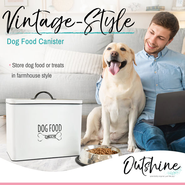 tin dog food container