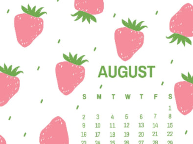 August Calendar and Wallpaper Download-ables Now Available!  Free!