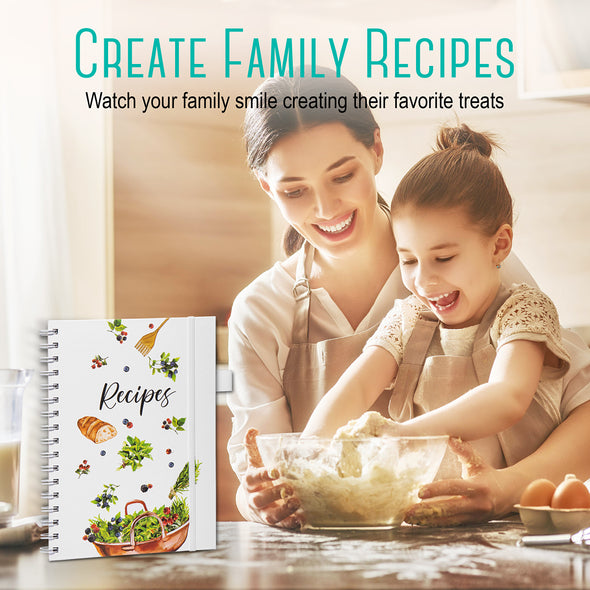 6 x9 Fresh Greens Hardcover Recipe Binder, Blank Recipe Binder to Write in Your Own Recipes, Recipe Binder, Recipe Book Blank, Recipe Notebook, Cookbook Binder, Recipe Journal, Blank Cookbook