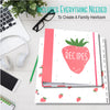 Premium Strawberry Recipe Binder Gift Set w 20 Full Page Recipe Paper | Unique Christmas Gift for Women, Wedding Gift