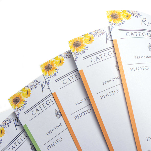 6 x9 Sunflower Hardcover Recipe Binder, Blank Recipe Binder to Write in Your Own Recipes, Recipe Binder, Recipe Book Blank, Recipe Notebook, Cookbook Binder, Recipe Journal, Blank Cookbook