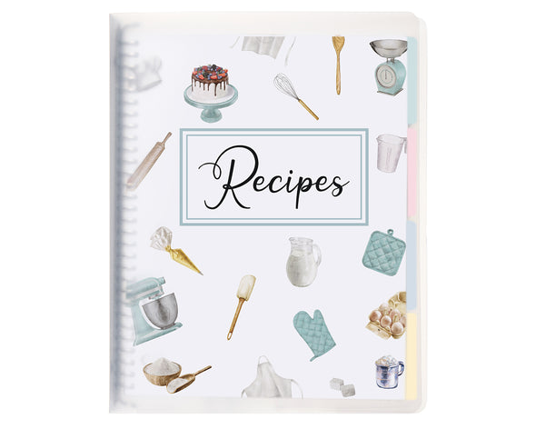 8.5 x 11 Waterproof Recipe Binder Holds 300 Recipes, Blank Recipe Book To Write in Your Own Recipes, Recipe Binder, Recipe Book Blank, Recipe Notebook, Cookbook Binder, Recipe Journal, Blank Cookbook
