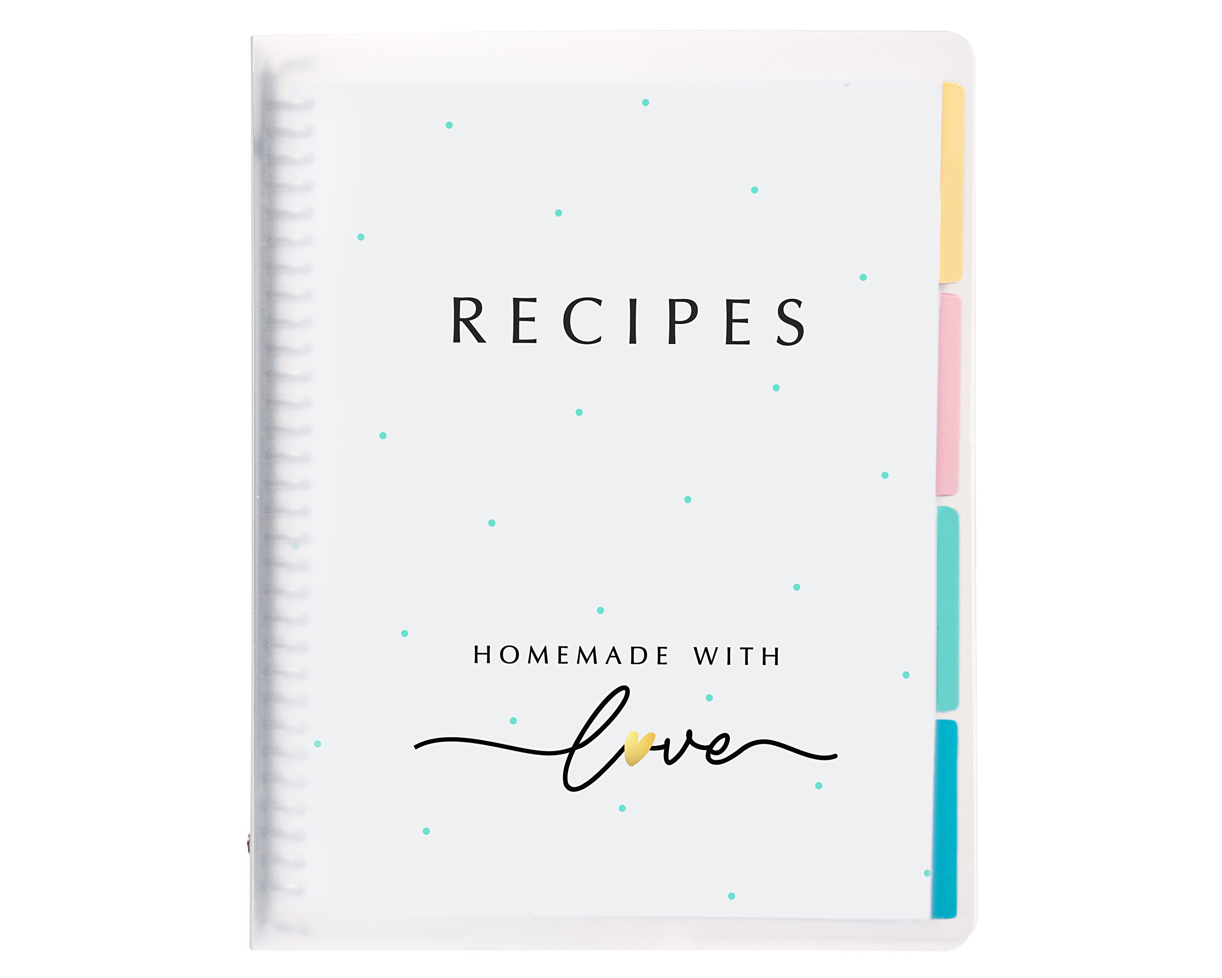 8.5 x 11 Waterproof Recipe Binder Holds 300 Recipes, Blank Recipe Book – Outshine  Co.