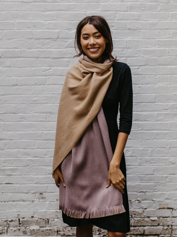 Alpaca Reversible Wrap by Ash & Rose