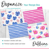 Outshine Premium 4" x 6" Recipe Cards with 4 Dividers, Floral Design (Set of 104)