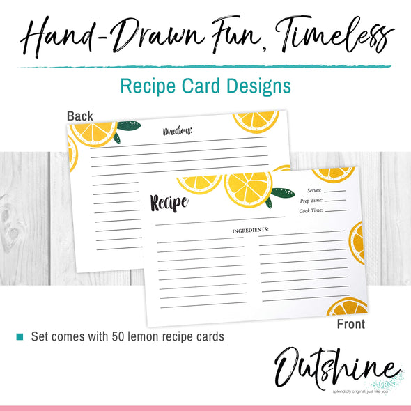 Outshine Kitchen Blank Recipe Cards 3x5 Inches Thick Cardstock Double –  Outshine Co.