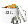 Outshine Vintage Metal Farmhouse Cookie Jar & Cookie Cutters with Air-Tight Lid