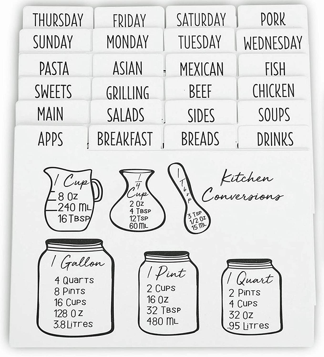 Outshine Premium White Recipe Card Dividers 4x6 with Tabs (Set of 24) – Outshine Co. outshine-premium-white-recipe-card-dividers-4x6-with-tabs-set-of-24-outshine-co